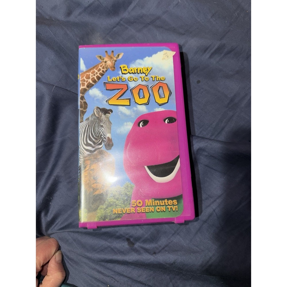 Barney Let's Go To The Zoo VHS‎ 2001 Movie Tape Children's Purple Dinosaur Kid's